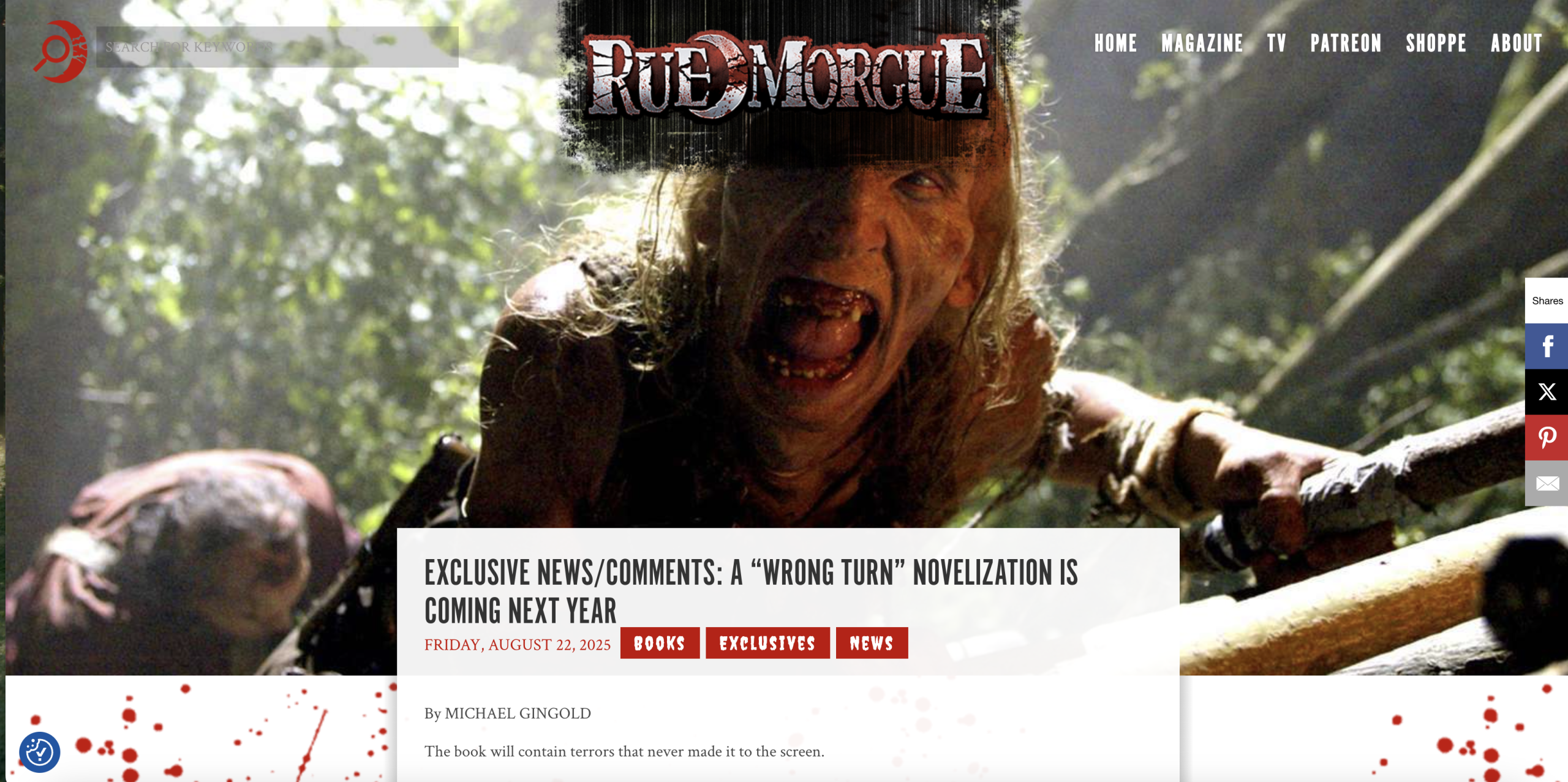 Wrong Turn – The Official Novelization is coming in 2026