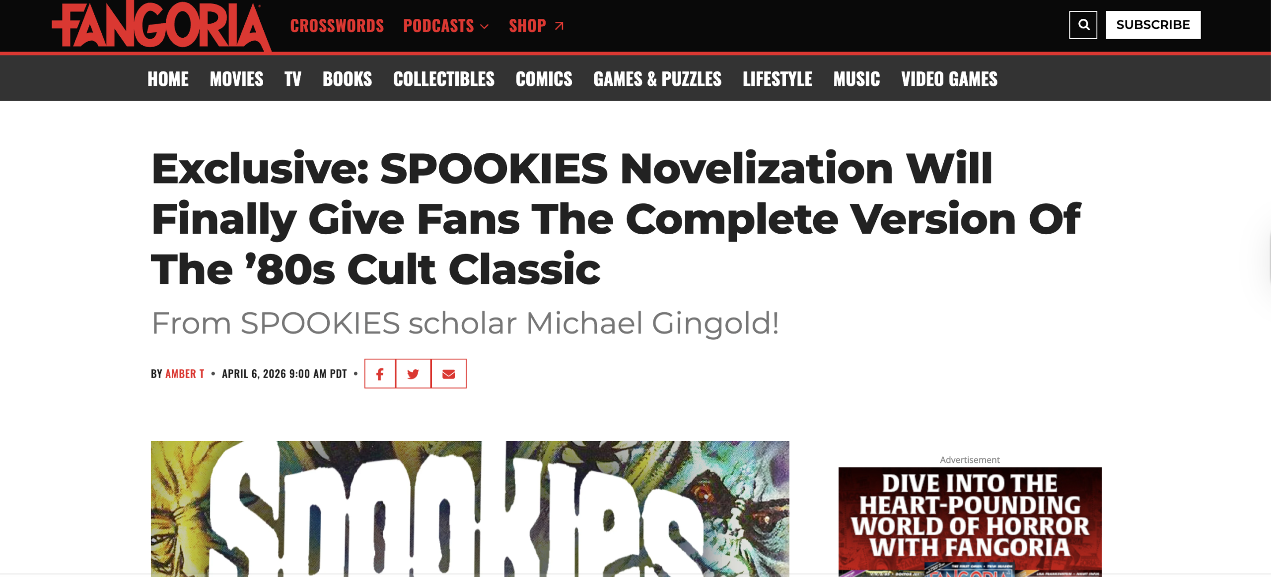 Spookies will finally give fans the complete version of the 80s classic