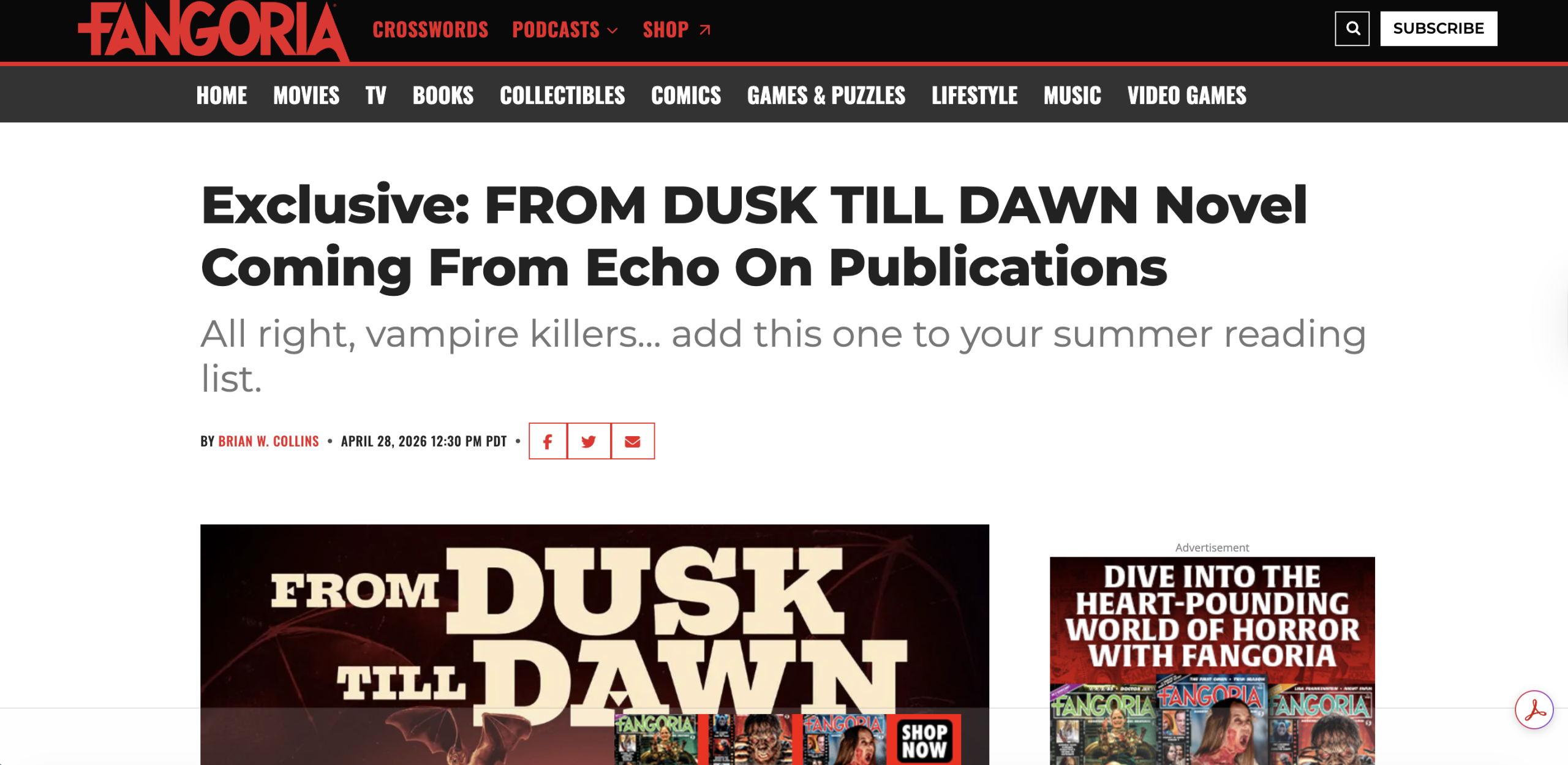 All right, vampire killers… add this one to your summer reading list.