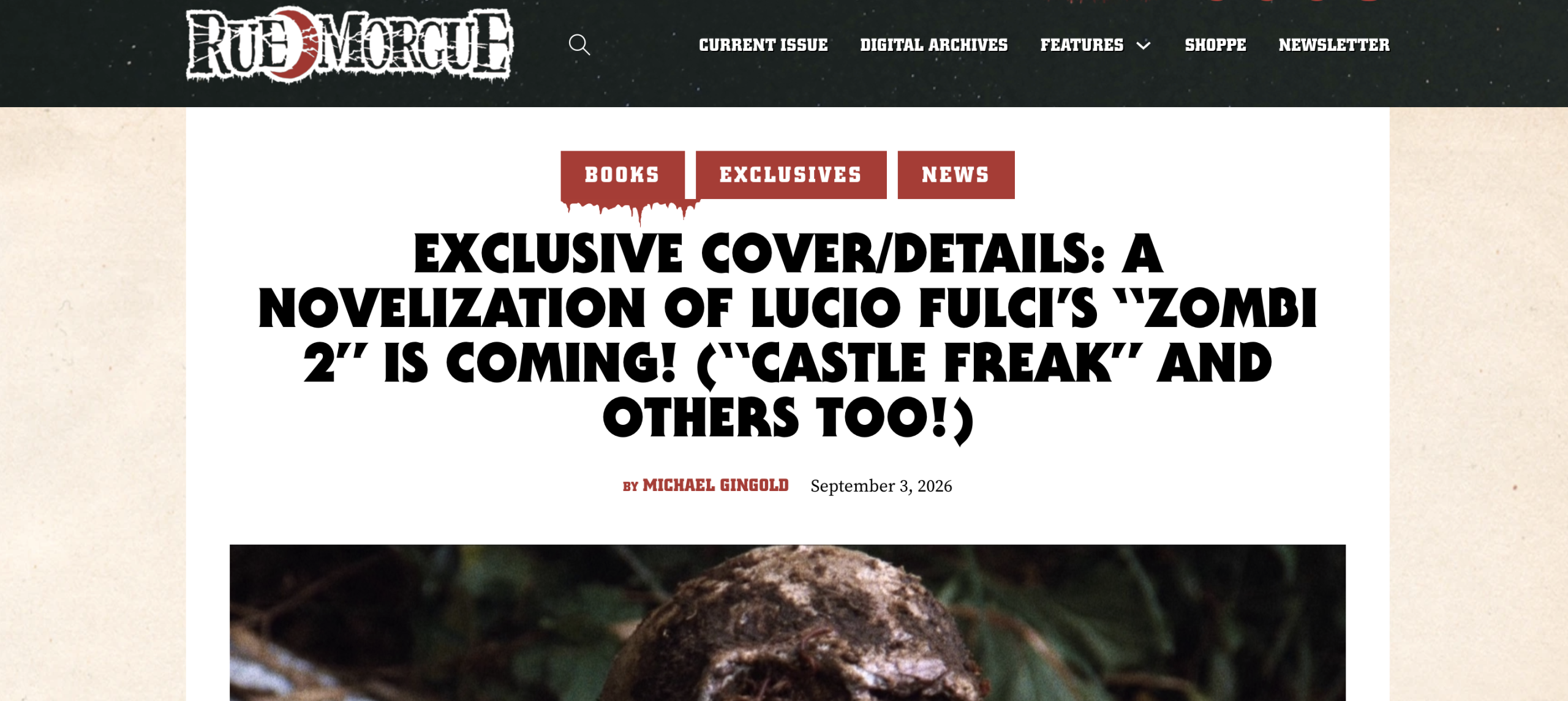 A novelization of Lucio Fulci’s “ZOMBI 2” is coming! 